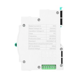 Comutator de transfer automat, PV, ATS Sinotimer, AC, 2 Poli Monofazic, 63A, MATS-100 2P 63PV, pentru panouri fotovoltaice